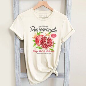 Pomegranate Shirt, Fruit Shirt, Farmers Market Shirt, Summer Shirt